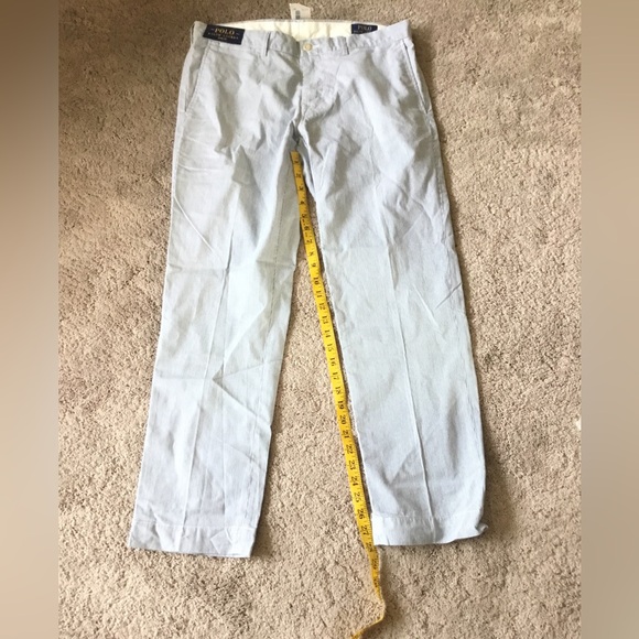 Polo Ralph Lauren Slim Fit Blue and White Pinstriped Pants NWT - Picture 9 of 10